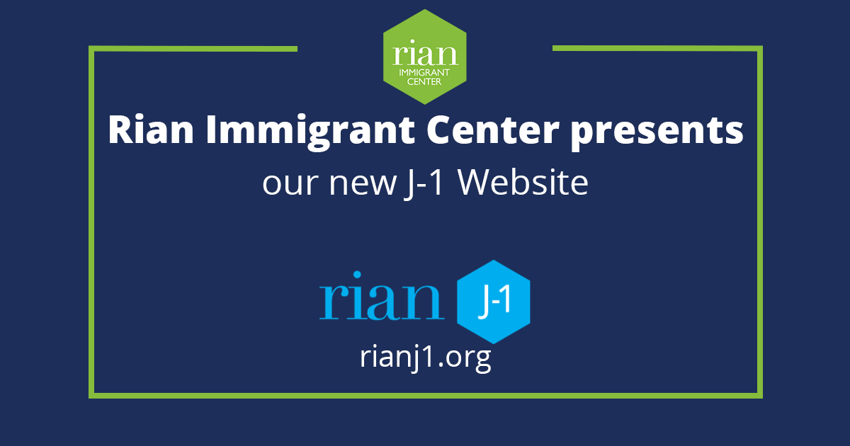 Rian Immigrant Center, Boston, is delighted to present our new J-1 website rianj1.org.  This site focuses on Rian's J1 visa programs.  Check out the new site for important updates, general information, or to register your interest in our 2021 program.  #j1visa