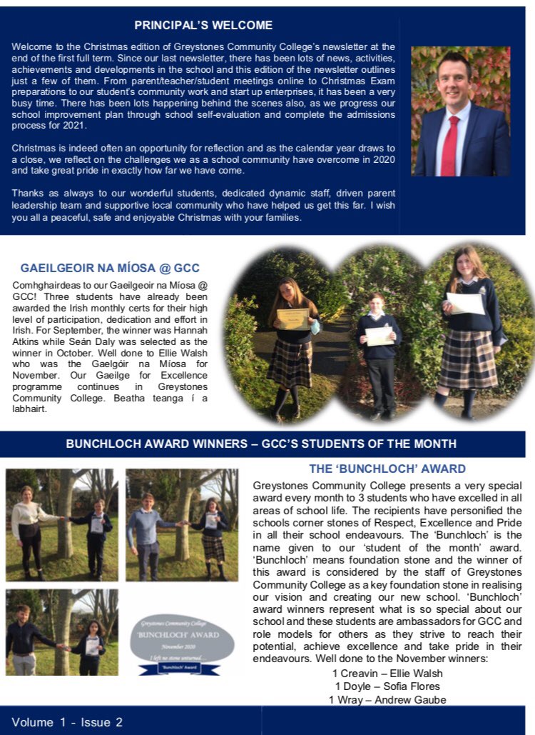 GreystonesColl's tweet photo. ***NEWSLETTER***

GCC’s Christmas Newsletter was distributed this week to parents, guardians and students. It contains a summary of some of the events and activities during the last two months at GCC and some reflections from students and staff for the time of year! https://t.co/I16wLIactz