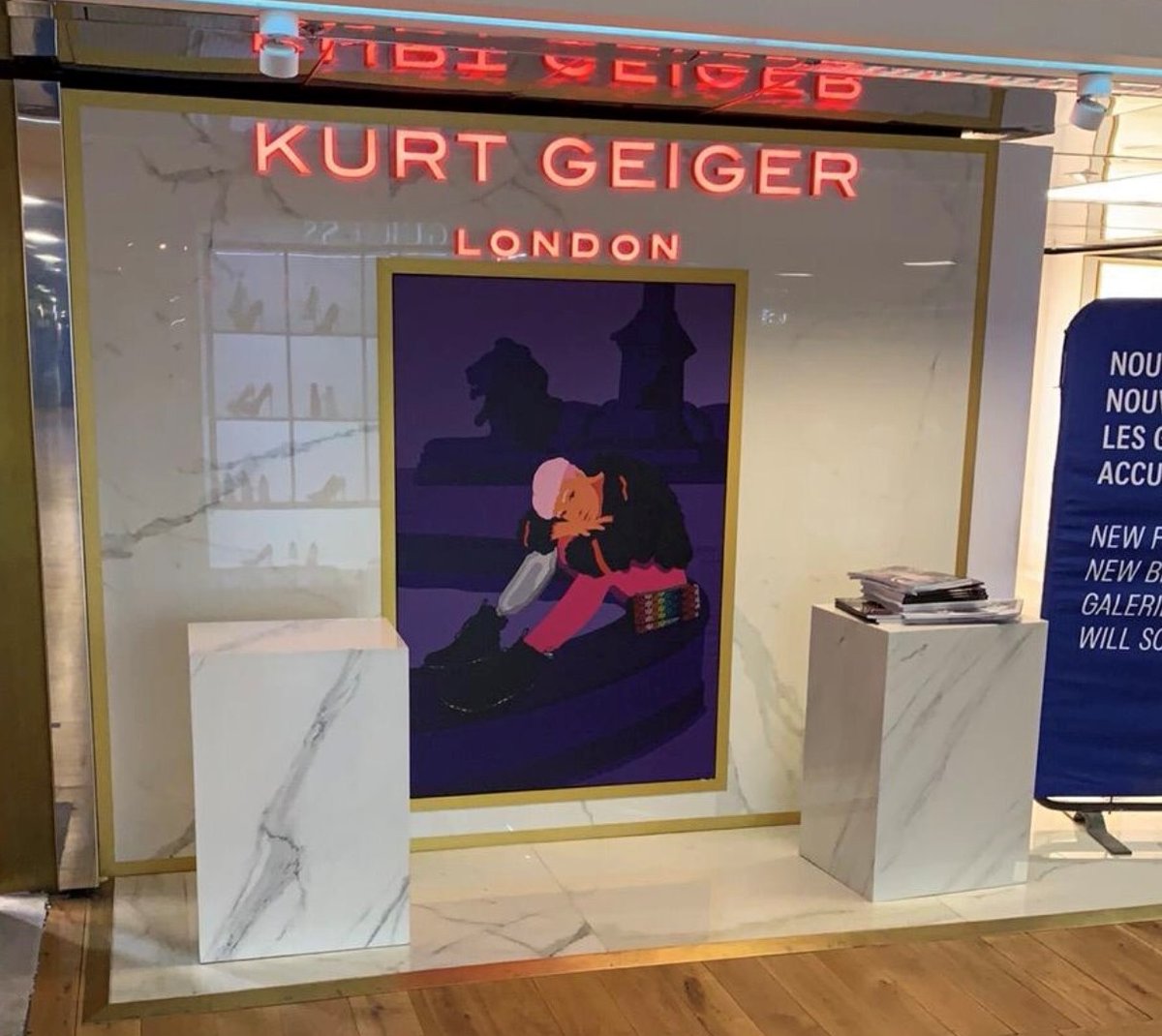 PureprintGroup's tweet photo. Our large format print division Imprint loved producing and installing this striking lightbox in the Paris store of @KurtGeiger #lightbox #pointofsale #largeformatprint #retailprint #retailinstall https://t.co/QleetpqMQu