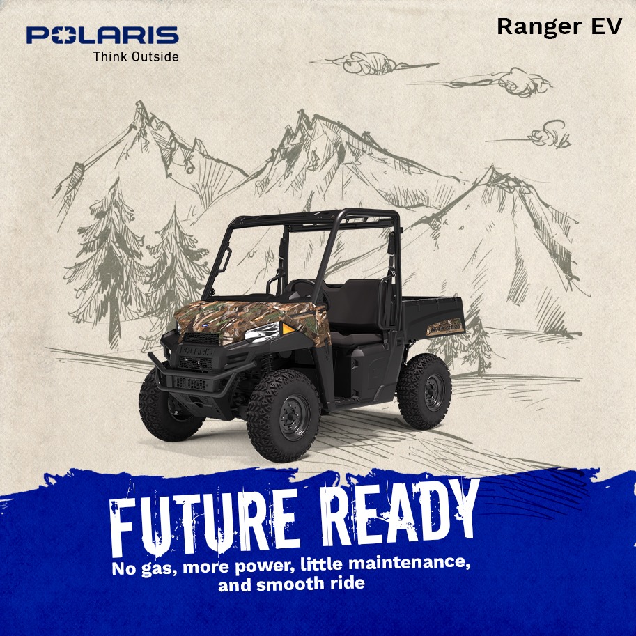 PolarisIndia's tweet photo. The future is safe with #RangerEV 

#ThinkOutside #livewideopen #PolarisRanger #Electricvehicle #Polarisindia #Polaris #Adventure #Thrill #Offroad #electric https://t.co/1nAQnrOIvR