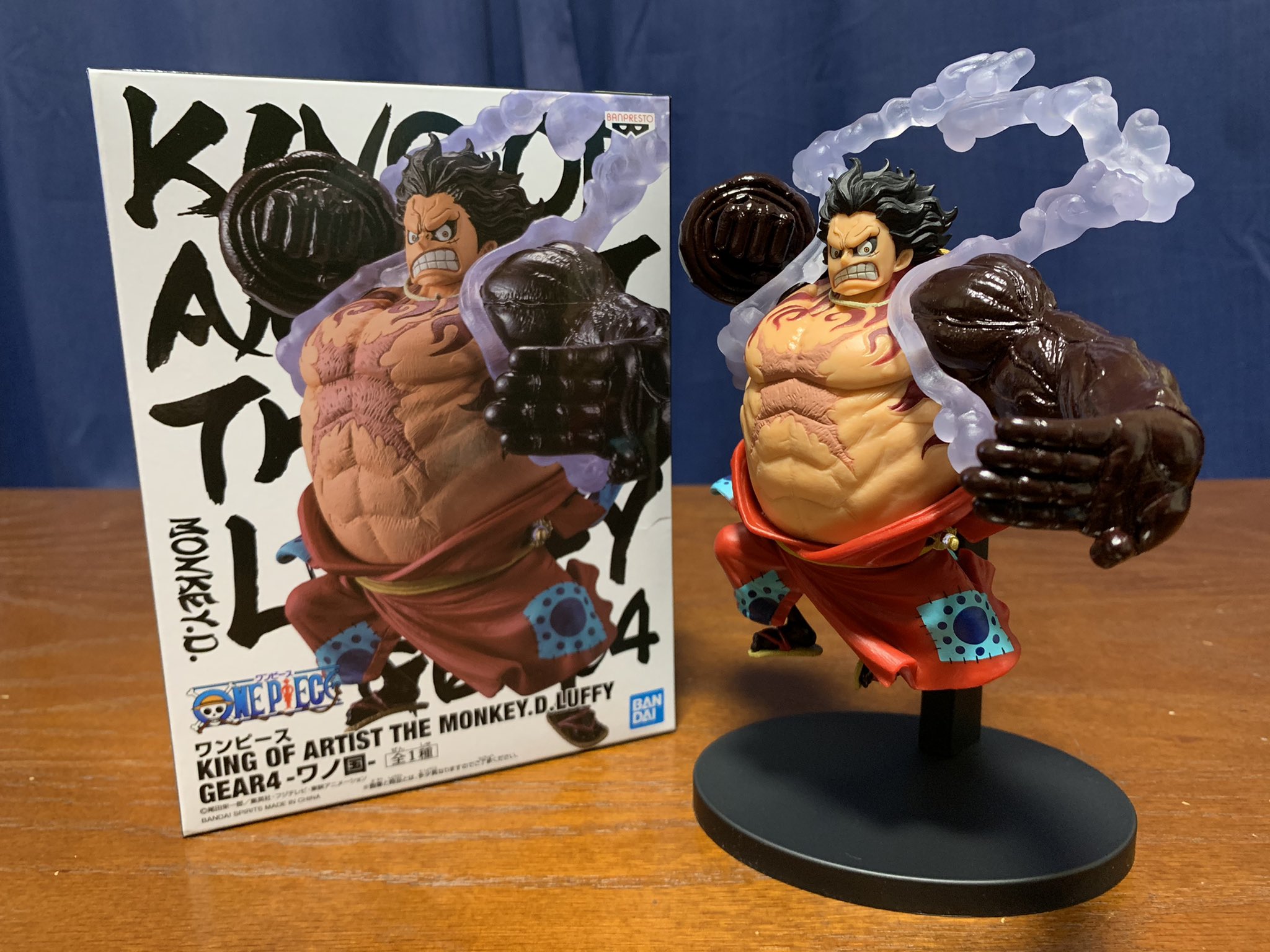 Kei One Piece垢 久々のフィギュア Koa ギア4 バウンドマン ルフィ開封 フィギュアシリーズで特に大好きなkoa ワノ国衣装のルフィ クオリティ高くてカッコいいし最高 宙に浮いてるのが良いね ドレスローザとホールケーキアイランド編