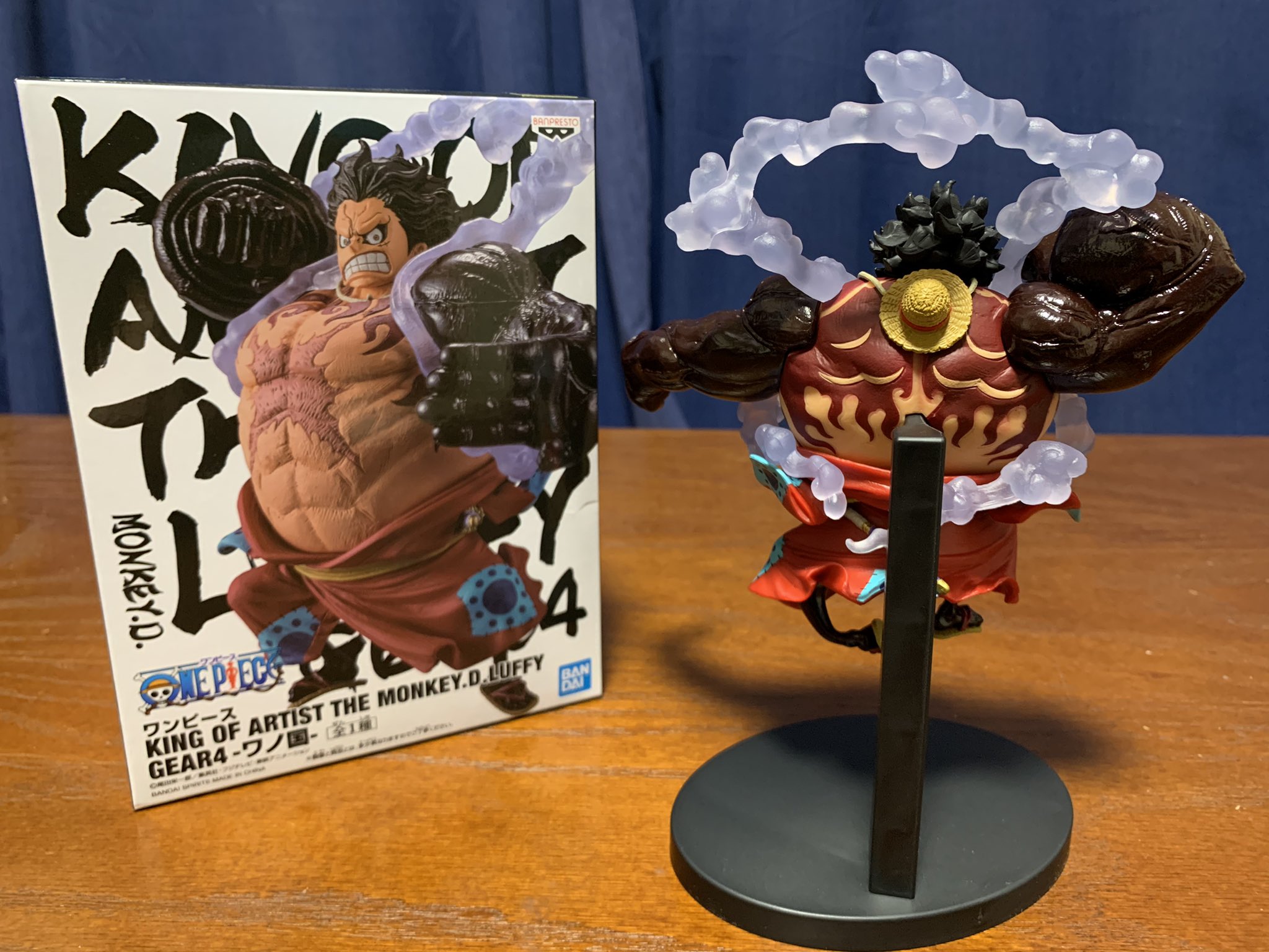 Kei One Piece垢 久々のフィギュア Koa ギア4 バウンドマン ルフィ開封 フィギュアシリーズで特に大好きなkoa ワノ国衣装のルフィ クオリティ高くてカッコいいし最高 宙に浮いてるのが良いね ドレスローザとホールケーキアイランド編