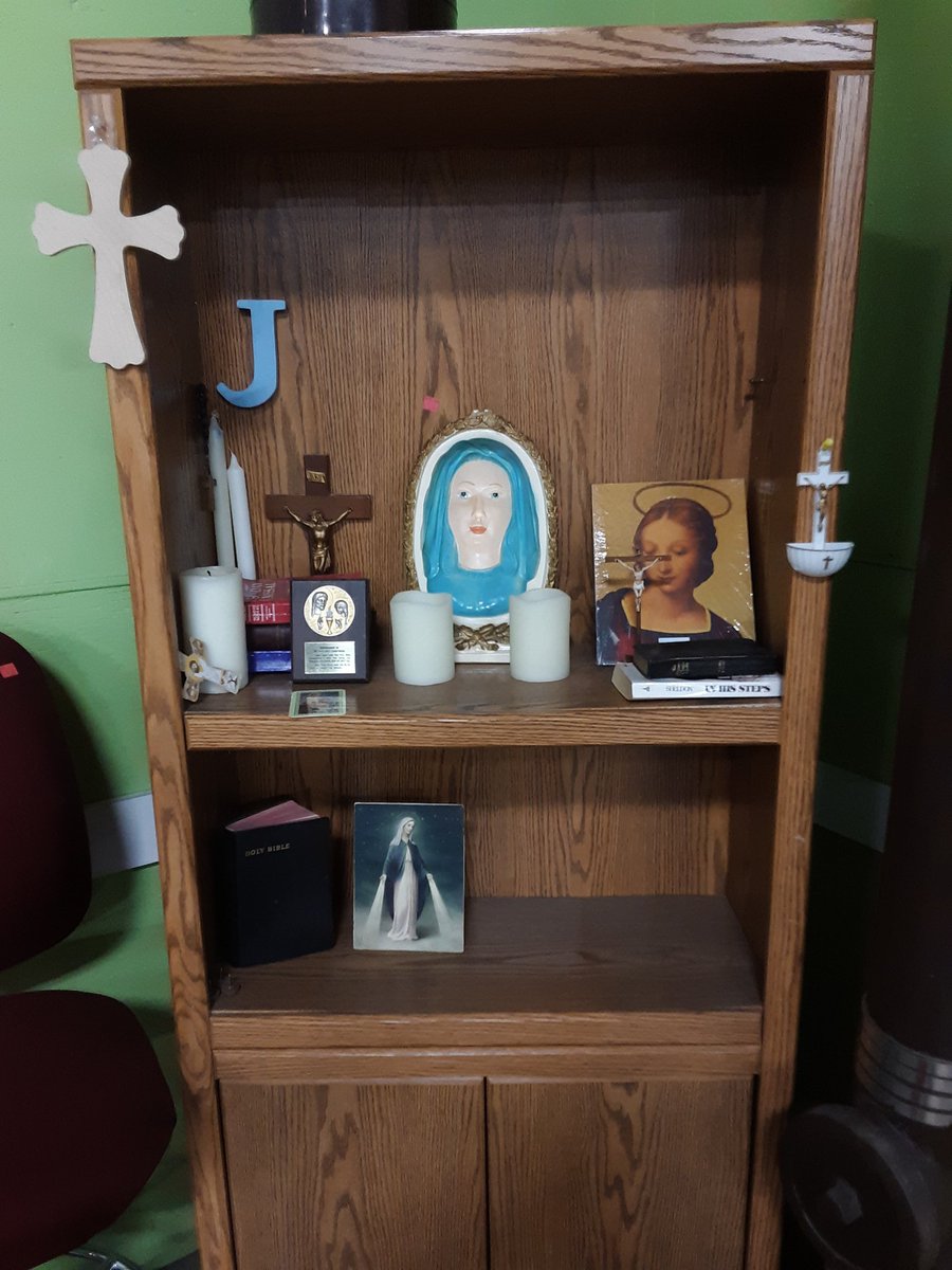 Update on the Jesus corner. People have been buying and adding stuff. It's a whole scene over there.