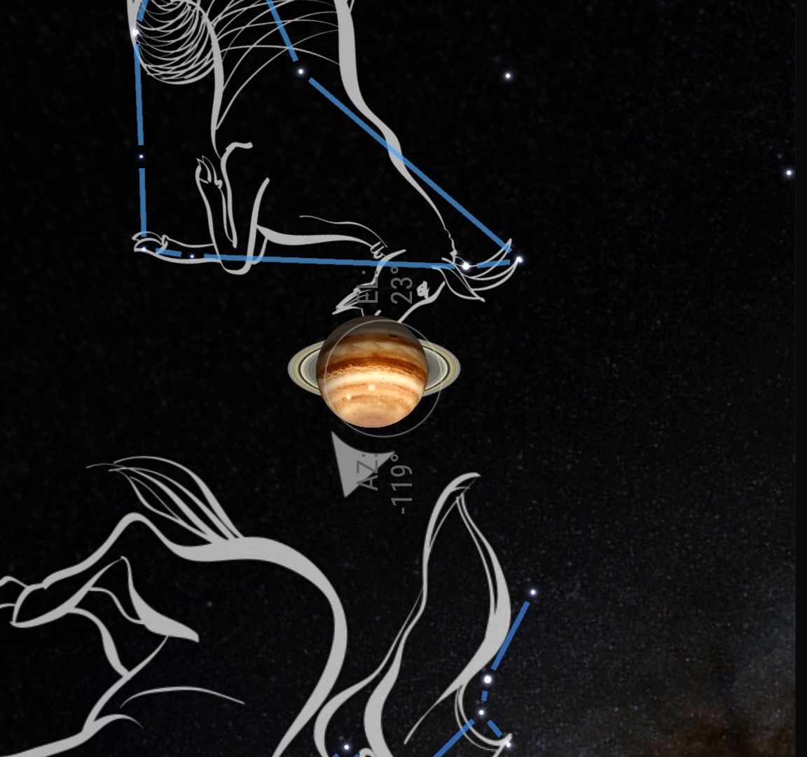 Jupiter with rings today in #SkyViewApp