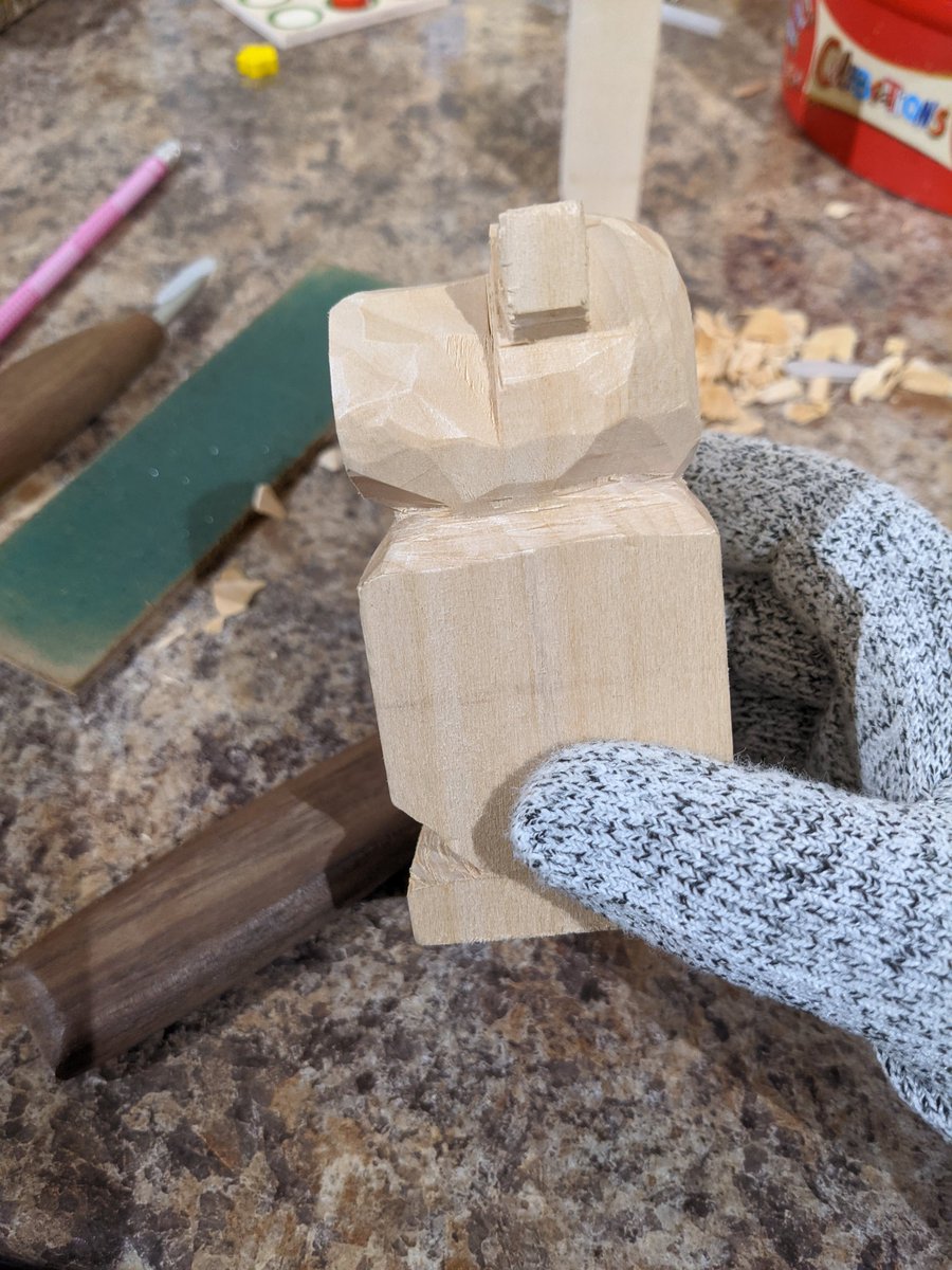 A few big cuts and trying to follow a video online. The biggest issue was the size of the block way about an inch too large in all directions.