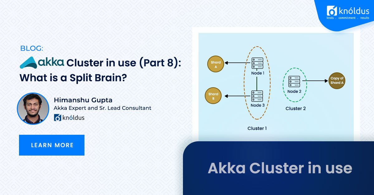 Knolspeak's tweet photo. The #SBR makes the important decisions of what to do with crashed nodes, unhealthy nodes, & how to deal with network partitions. This #blog explains how these decisions are made. Read More: https://t.co/q0JCIoGCi0
Connect with Expert @himanshug735 to learn more about #AkkaCluster https://t.co/qw6OU2hs1x