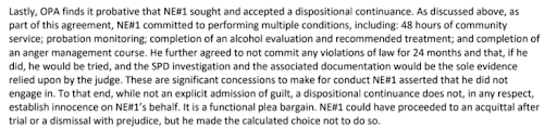 The SPD detective assigned to the case recommended assault charges. Howard received a dispositional continuance, meaning the charges would be dismissed after 2 yrs if he violates no laws in that time. He was suspended 30 days. (6/6)