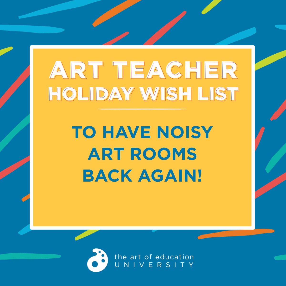 With teaching online, fewer students in classes, and students wearing masks, art rooms seem a little quieter this year. Who would have ever thought we'd be asking for noisy art rooms again!