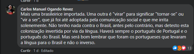 tobogadoinferno's tweet photo. COLONIZAÇÃO INVERTIDA não pq não tô vendo nenhum brasileiro obrigando portugueses a usarem nossos verbos e o português brasileiro,ao contrário do que fizeram com a gente, quando a poc burra e sem senso de geografia chegou aqui. Deveriam é nos parabenizar pq melhoramos essa merda. https://t.co/yawMmmNMHy