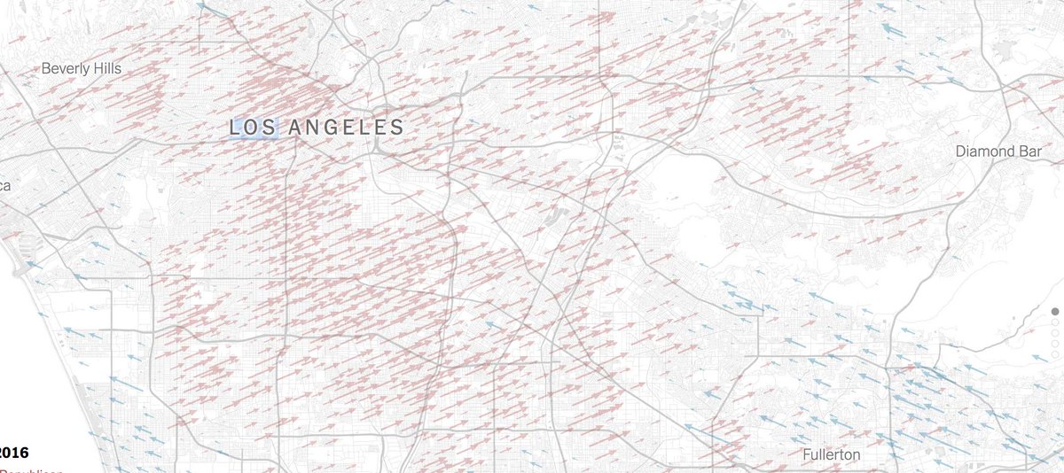 1st, the visualizations are of shifts. Biden still won many of the areas in the article by a lot. The shift scale is from 10-30%. The shifts indicate changes in proportion from '16-'20. There's no way to tell if we're talking about primarily new voters, swing voters, or a mix