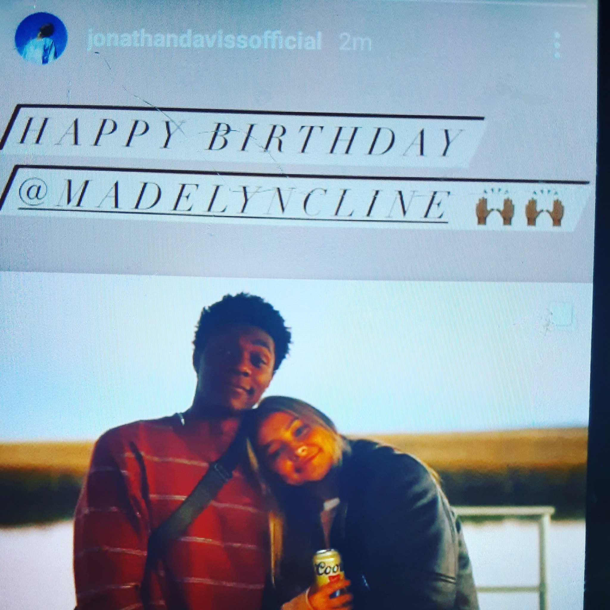 Jonathan davis via IG his happy birthday madelyn cline posts this is a extremely underrated duo that deserves better 