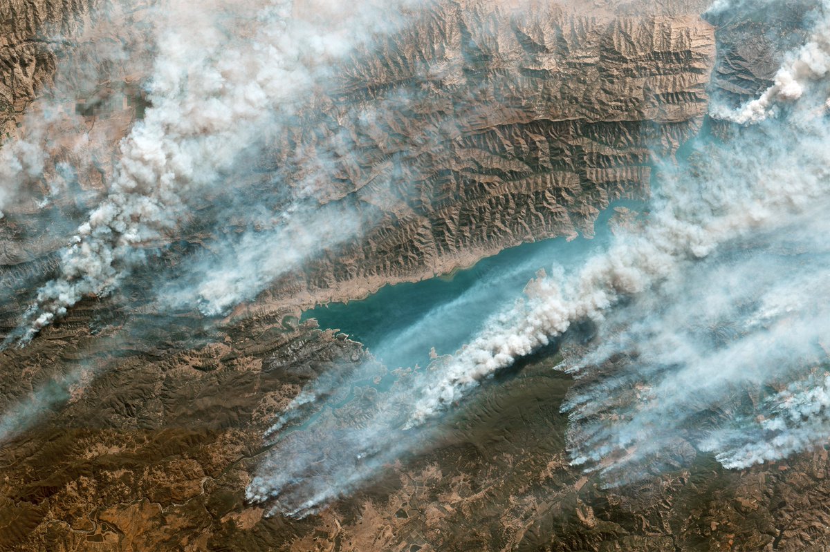 Some effects of climate change1. Ice Melt in Antarctica2. Bush fires in Australia3. Hurricane over the Bahamas4. Forest fires in California