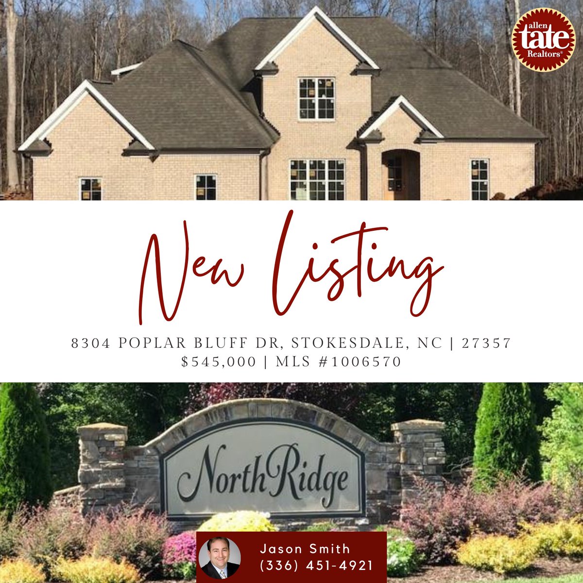 SmithMarkTeam's tweet photo. 🏡#JustListed 🏡 at 8304 Poplar Bluff Drive in Stokesdale, NC. Nestled on over an acre, enjoy the North Ridge lifestyle in this brand new stunning custom built home by Gingerich Homes. For more pics and info --https://t.co/3klgtZEcW2 https://t.co/RCvtF0AjfN