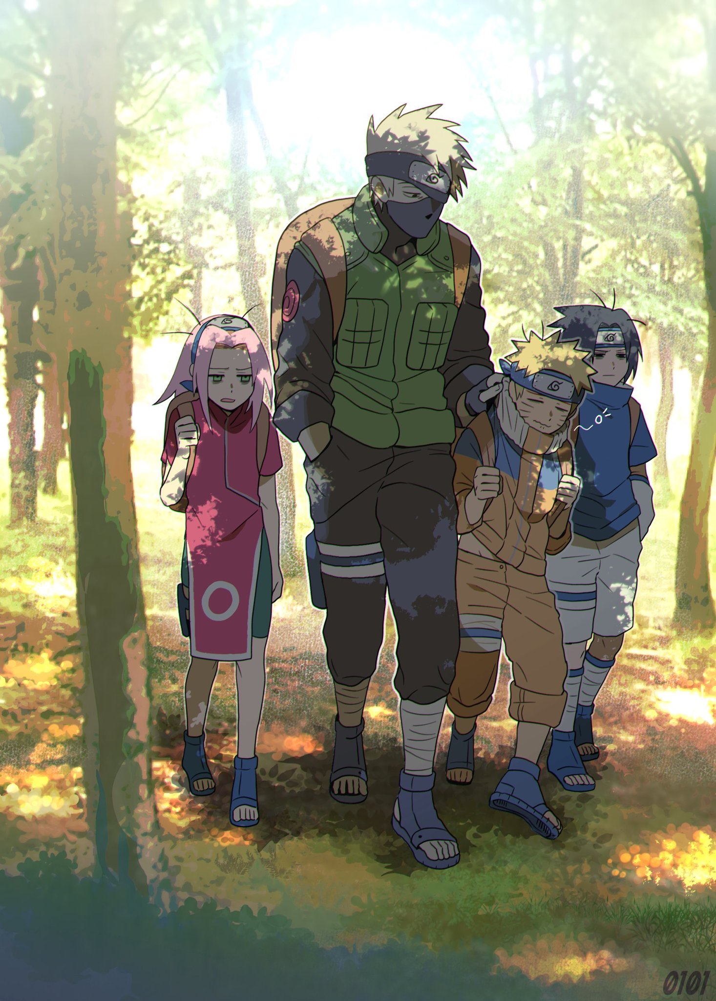 Naruto, Sakura, Sasuke, Kakashi - Naruto Picture