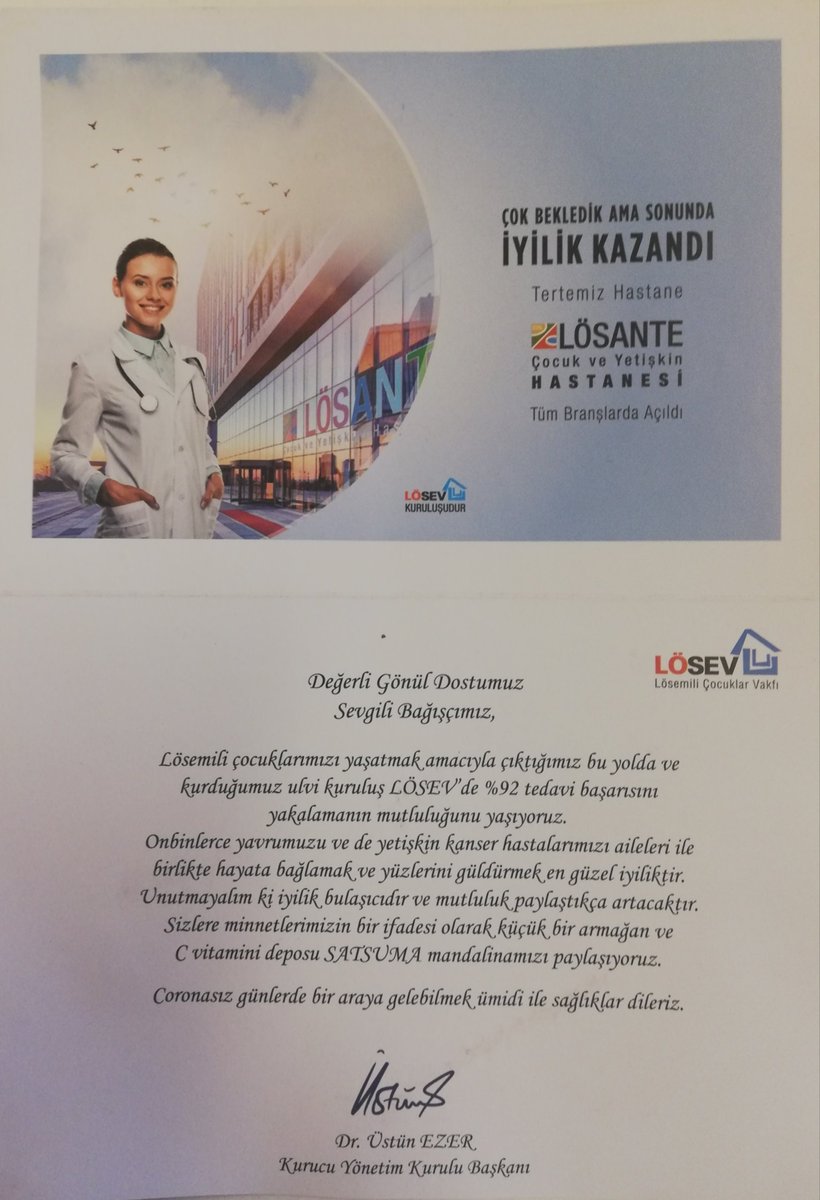 her yıl gerçekleştirdiğimiz #umutelçileri projesiyle desteklemeye çalıştığımız #lösev'den sürpriz kargo...

Yönetim Kurulu Başkanı Üstün Ezer'e, sürpriz kargo ve duygusal mesajı için teşekkür ederiz.

<a href="/losev1998/">LÖSEV</a> <a href="/ustunezer/">Dr. Üstün EZER</a>
#lösev #iyilikbulaşıcıdır