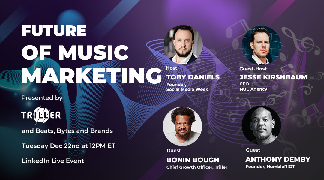 Mark your calendar! Tomorrow at 12pm ET <a href="/tobyd/">Toby Daniels</a> will be joined by <a href="/boughb/">jual netflix murah | 1OOO+ testi</a>, <a href="/JesseKay/">Jesse Kirshbaum</a>, <a href="/Dembycratic/">Anthony Demby</a> on LinkedIn to talk about the most disruptive 2020 trends and music marketing predictions going into 2021: ow.ly/bN5n50CRg2u