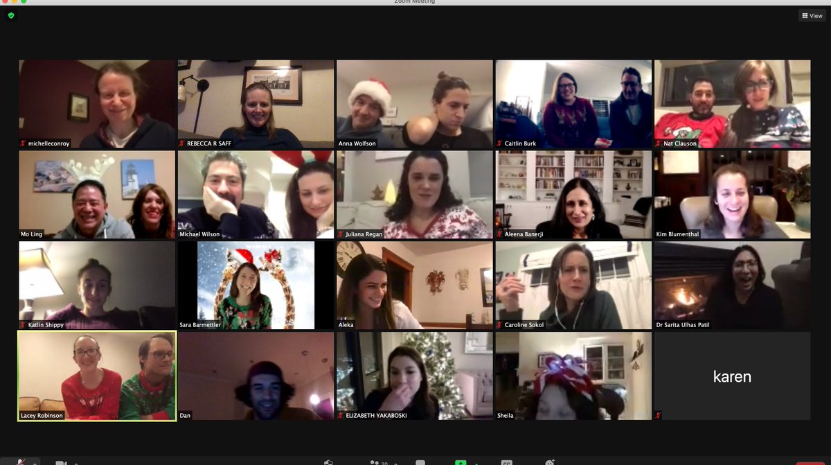 Trivia for the win!  It's great when you have so much fun just hanging out with your colleagues.  Happy holidays!