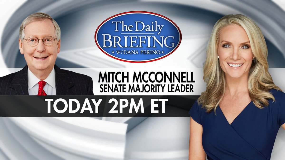 T-1 HOUR UNTIL @senatemajldr JOINS <a href="/DanaPerino/">Dana Perino</a> LIVE ON <a href="/dailybriefing/">The Daily Briefing</a>!