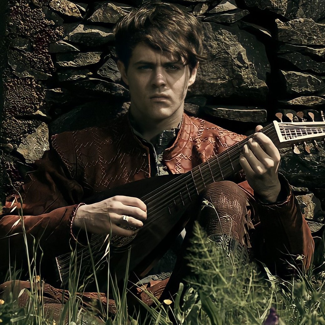 Newly released photos of Joey Batey as Jaskier in season 1 of the Witcher (...