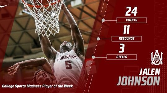 Bulldogs_Hoops's tweet photo. College Sports Madness SWAC POTW 

#AAMU 🐶 | #UnselfishFor40 ⏱ https://t.co/Mh1HDW0f1f