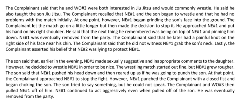 During the course of the match, Howard slammed the teen’s head against the deck and began strangling him, according to the OPA investigation. When the kid’s father intervened, Howard punched him in the jaw. (3/6)
