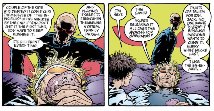 (The source for the images in the first tweet & this: Grant Morrison's Invisibles, which has a lot to say about law, society, and iteration.)