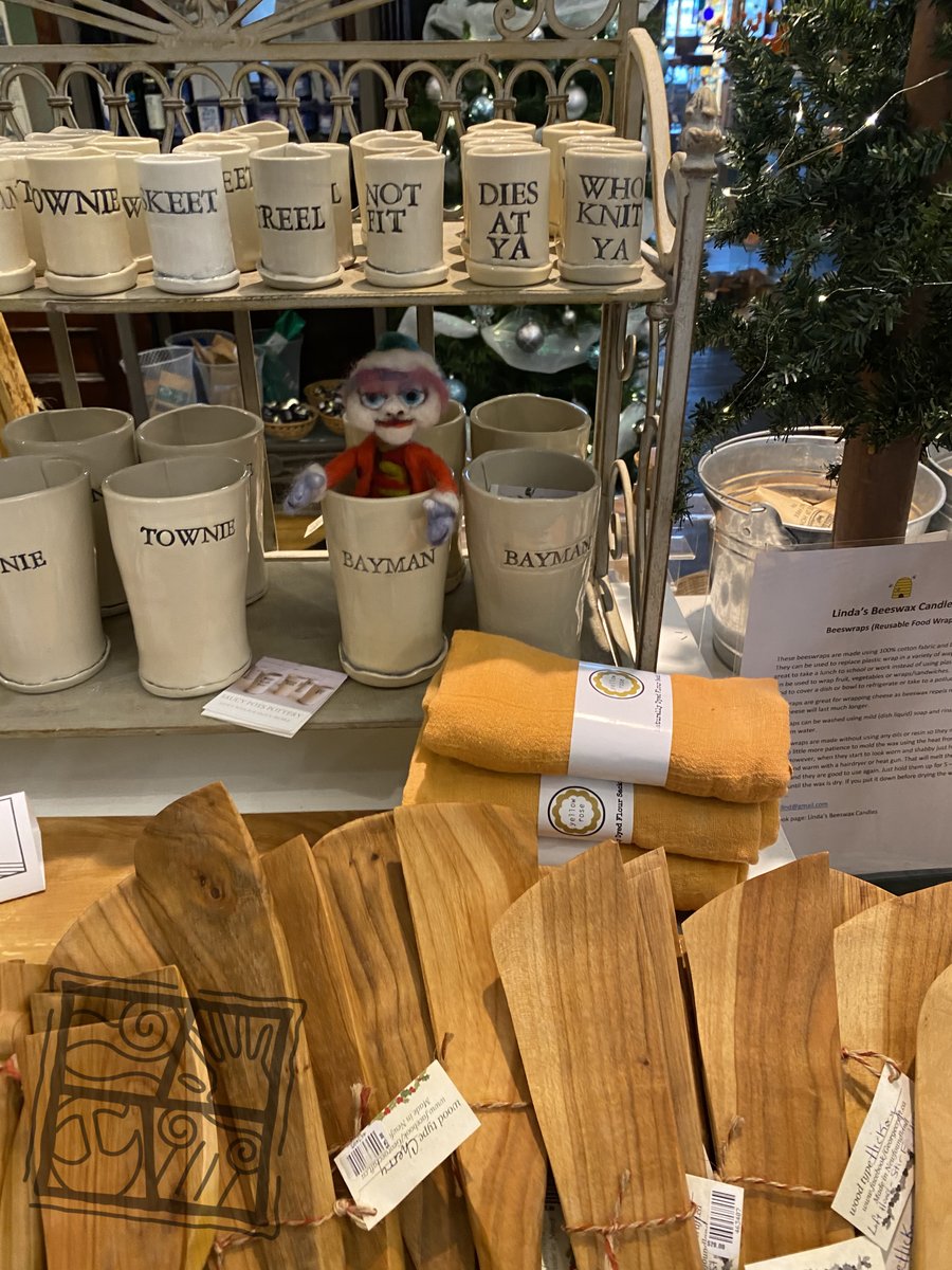 CraftCouncilNL's tweet photo. Yesterday, we found Pop hanging out with The Green Cod, @yellowrosemade and Saucy Pots Pottery ☀️☕️
Visit the Pantry at 155 Water Street to spot Pop and be entered to win a prize pack valued at $250!
#PopInTheShop #ElfOnAShelf https://t.co/t1jV0SKMIn