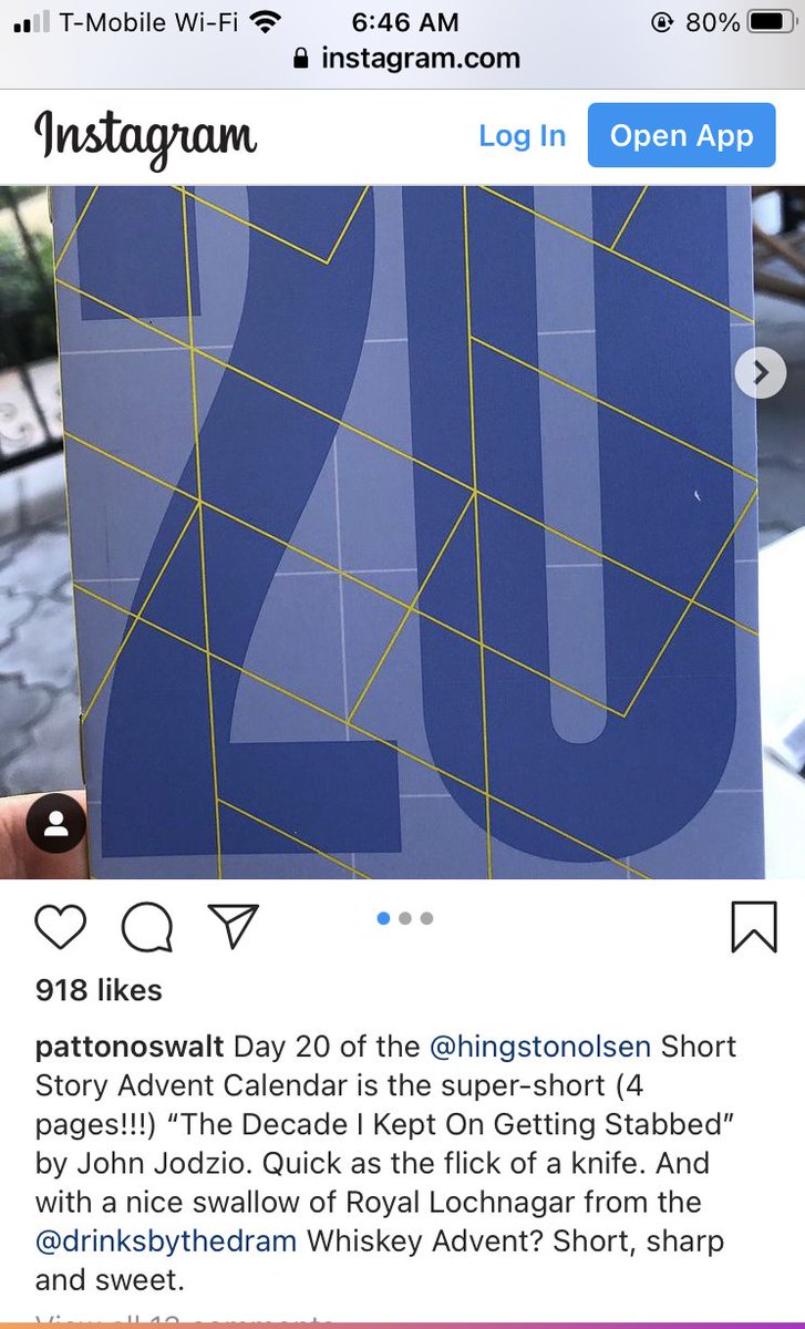 I'm not on Insta but <a href="/pattonoswalt/">Patton Oswalt</a> is, posting about my story!
