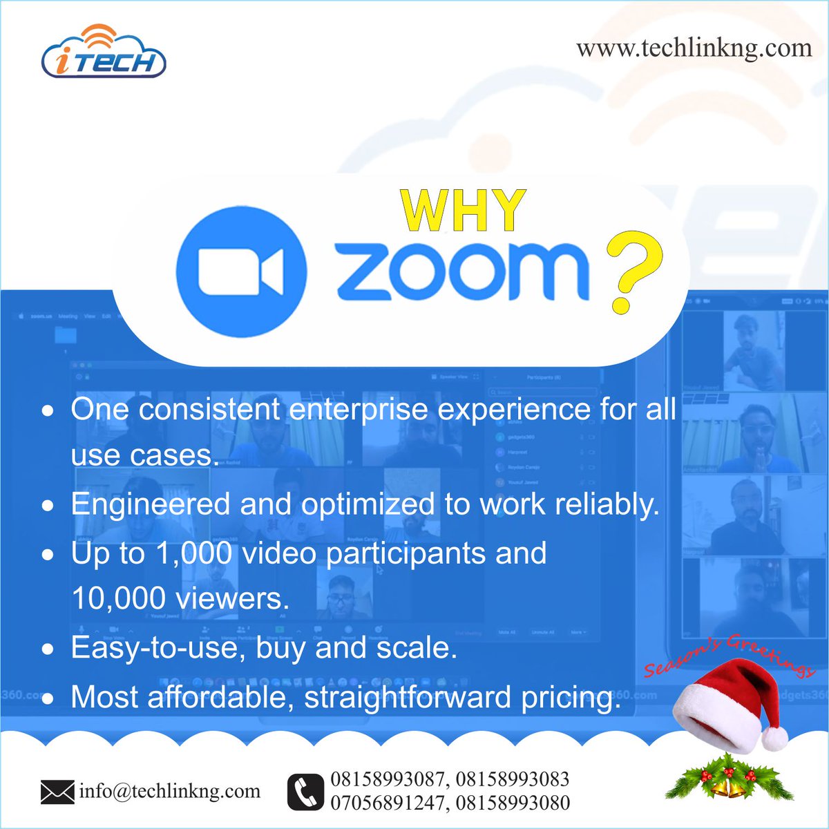 TechLink5's tweet image. Why Zoom?

Click here: techlinkng.com
to know more about our services.
#zoom #zoommeeting #technology #itech