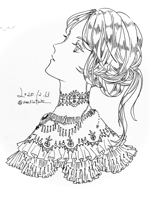 そういえば先週今週ストレス溜まって描いた一発描きrkgk
いつも男の人描いてるから反動で女の人描きたくなる 