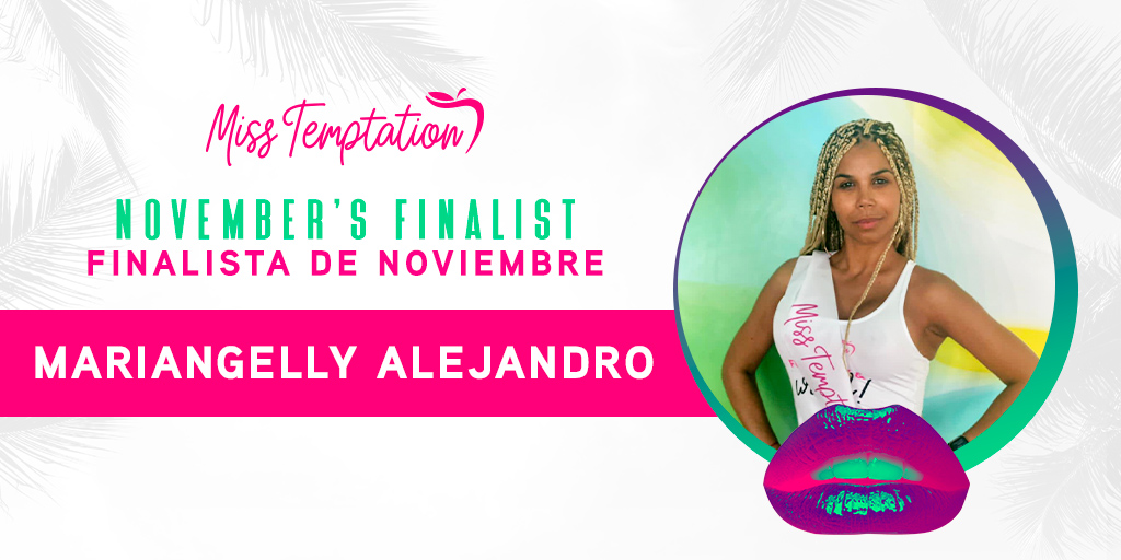 TemptationRs's tweet photo. Join us in congratulating Mariangelly Alejandro, November’s chosen finalist. Mariangelly is our last contestant to close out our monthly competitions.
Get ready for the grand finale, join us Jan. 9 for the virtual Miss Temptation 2020 final! #MissTemptation https://t.co/XqCi6TsusI