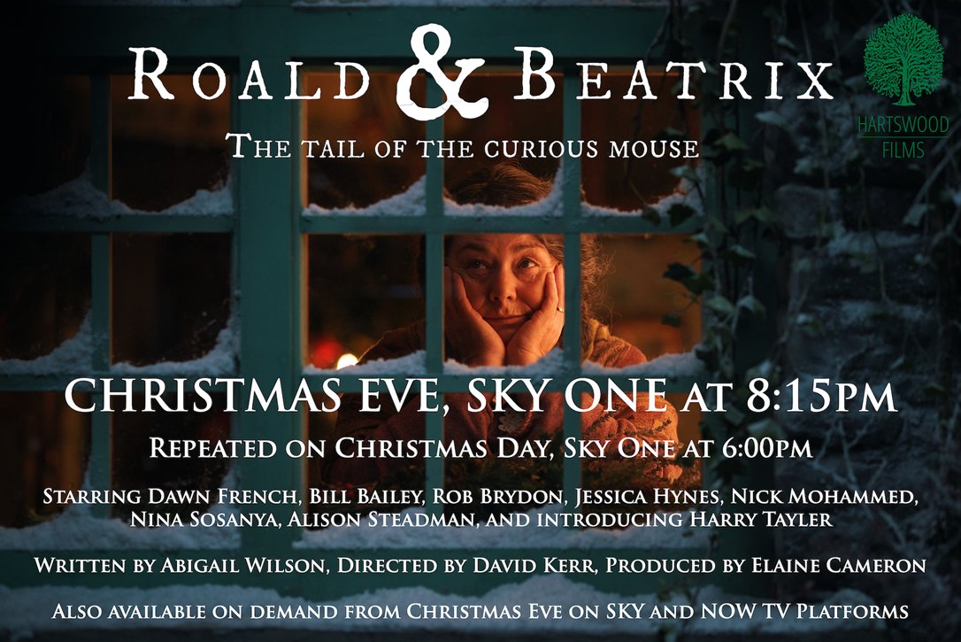 We can't wait for you to watch #RoaldandBeatrix on <a href="/SkyTV/">Sky TV</a> this #ChristmasEve at 8:15pm

Brilliant cast and wonderful storytelling thanks to <a href="/Dawn_French/">Dawn French 💙🔴🏳️‍🌈🇺🇦🇵🇸</a>, Jessica Hynes, <a href="/RobBrydon/">Rob Brydon</a>, <a href="/BillBailey/">Bill Bailey</a>, Nina Sosanya, Alison Steadman, <a href="/nickmohammed/">Nick Mohammed</a> <a href="/davidkerrtv/">David Kerr</a>, and Abi Wilson. 

🎄🐁✨