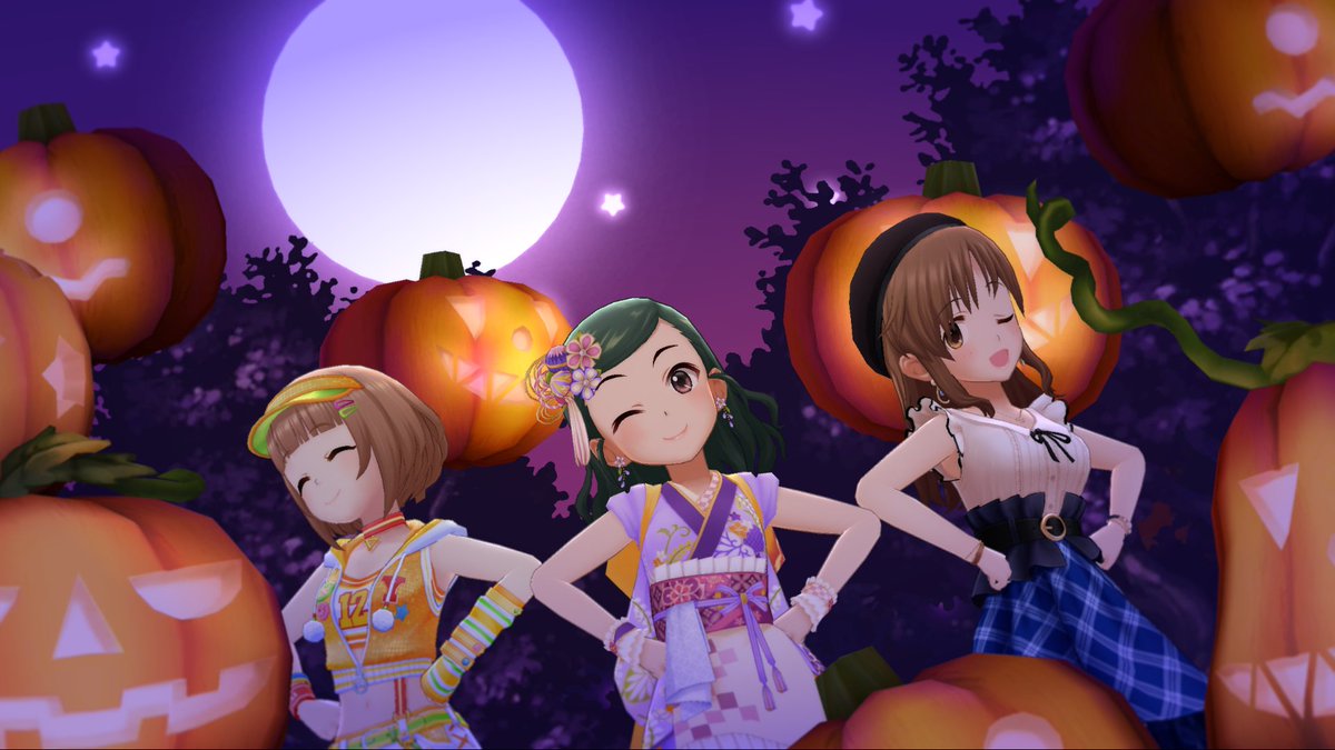 tamanegitt's tweet photo. #デレステスクショ深夜の1枚 
#首藤葵 #喜多見柚 #十時愛梨  
今日は冬至なので今年も柚とかぼちゃでぽっかぽかです！ https://t.co/tuJeZNrzck
