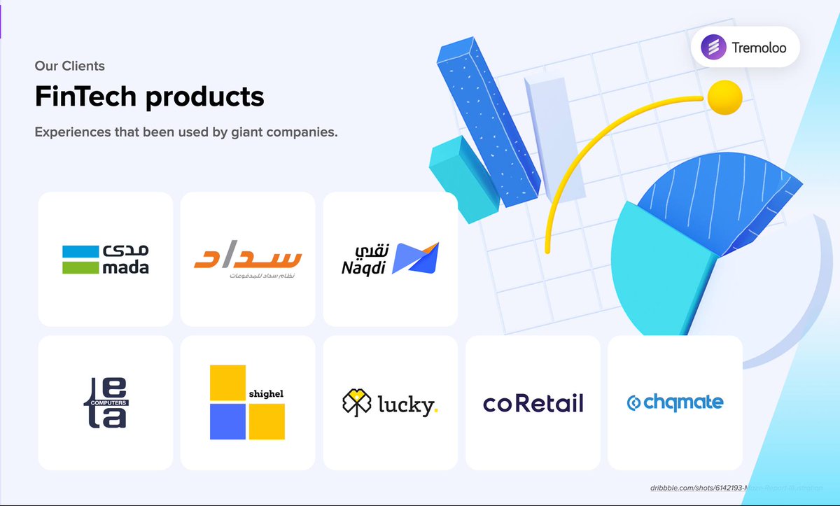 We design FinTech products💰! 

Be prepared for 2021. 

⚡️ Feel free to call us at +201274652104 or through email hello@tremoloo.com