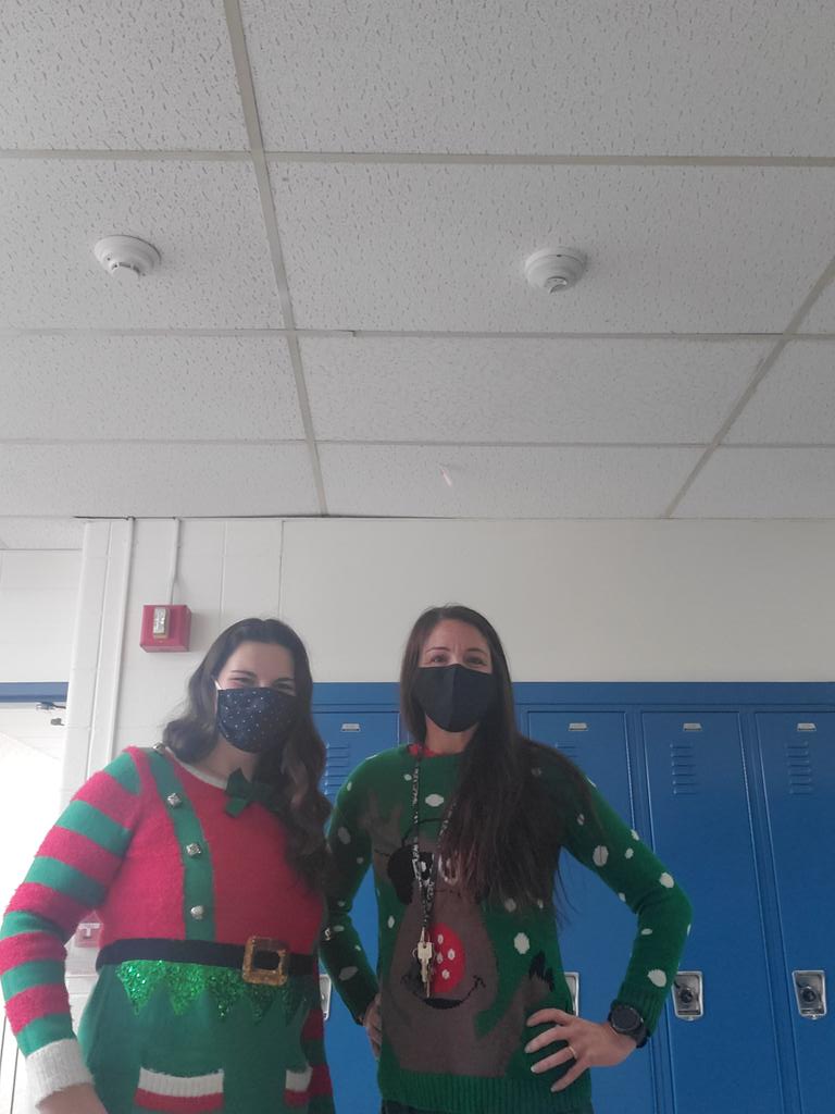 Ugly Sweater Day <a href="/WooSTUCO/">Woodbury HS Student Council</a> #herdspiritweek