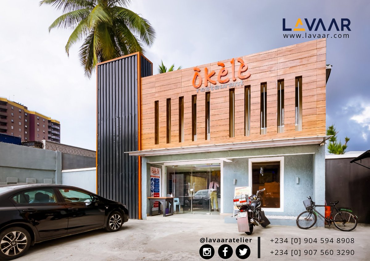 lavaaratelier's tweet photo. Okele Restaurant, located at Samuel Manuwa street, Victoria Island. It seats between KPMG and 1004 with its metal rustic container towering above the rest of the building.The client sought a marriage between urban visual art and traditional culinary art.

#design #architect #art https://t.co/55TQVuEl6D