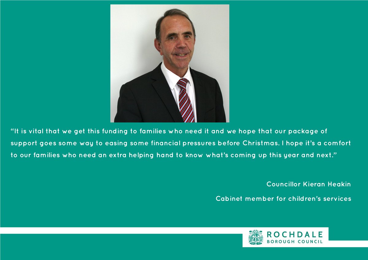 RochdaleCouncil's tweet photo. Over £448,000 of vouchers will be sent to help families over the Christmas holidays.
They're £40 per child and will support over 11,200 children who are either on the free school meal benefit, are being currently being supported by children’s services or are our care leavers. https://t.co/yZfEi6lQJ1