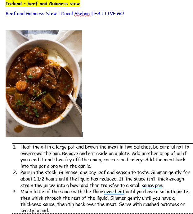 cpsetanta's tweet image. Recipe number 3: Irish Cuisine: Beef &amp;amp; Guinness Stew: click on picture to see full recipe! #delicious #multiculturalweek
