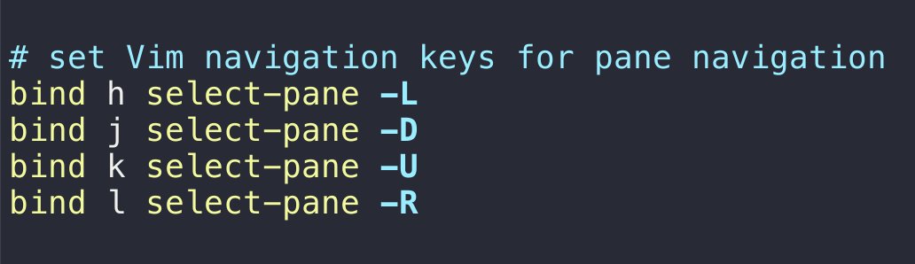 Binding hjkl to the pane navigation commands makes it more natural (for a Vim user) to navigate between panes. No need to reach for the arrow keys.