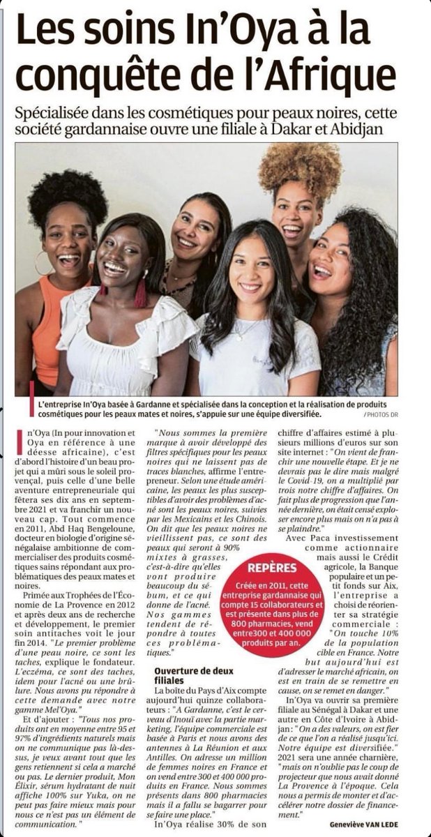 IN'OYA dans la #presse !
Merci à <a href="/laprovence/">La Provence</a> pour cette mise en lumière. 

laprovence.com/article/femina…