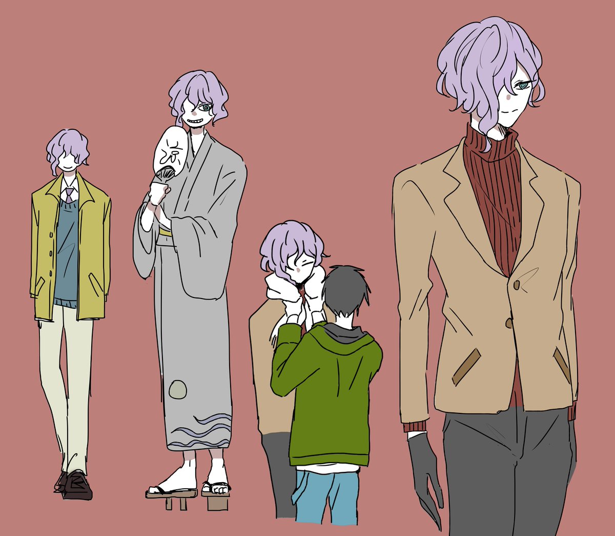 三篠の I Iコラボ考えてたけど如何せんファッションセンスがない はのイラスト