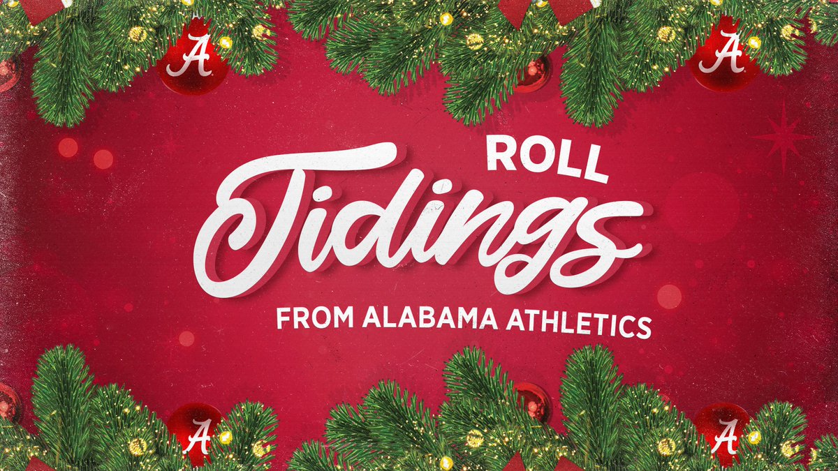 UA_Athletics's tweet image. Roll Tidings from the Crimson Tide! 🐘🎄
