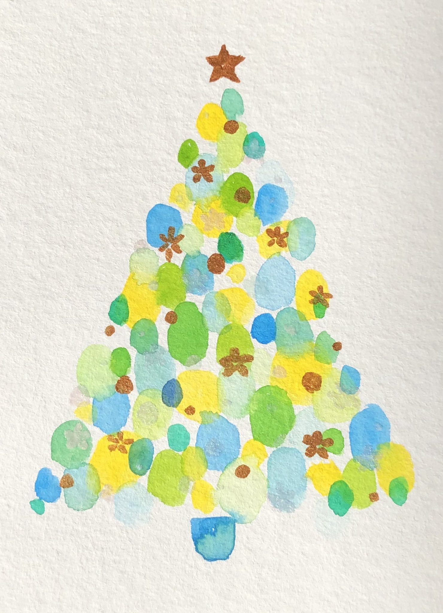 もち 緑と赤のクリスマスツリー 星やキラキラ模様は顔彩で描きました 角度を変えると光ってイルミネーションぽくなります 水彩画 透明水彩 Watercolor 呉竹 顔彩 顔彩耽美 オパールカラーズ スターリーカラーズ T Co 1corhkiicr