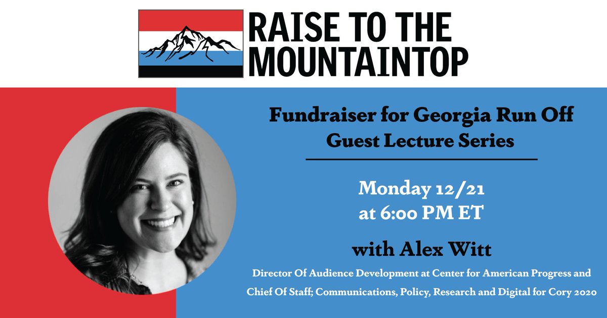 Raise2GA's tweet photo. Join us TODAY @ 6PM ET for a guest lecture with @alexandriajwitt about how to use your social networks to raise money! 

Register here ➡️➡️ https://t.co/z2czxCDdWx https://t.co/M8zrR3c6Rk