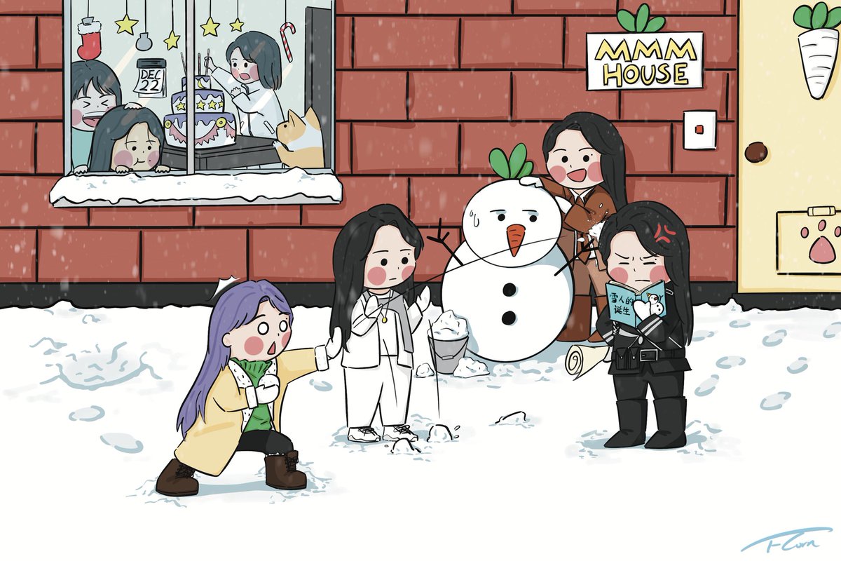 TTTCorn's tweet photo. ☃星별이언니⭐️생일 축하～🎂
（그 까만 친구를 약올리지마🤫）
#MAMAMOO
#MOONBYUL
#우리의겨울_문별이_생일축하해
#OurWinterMoonByul https://t.co/2GD5RowvMP