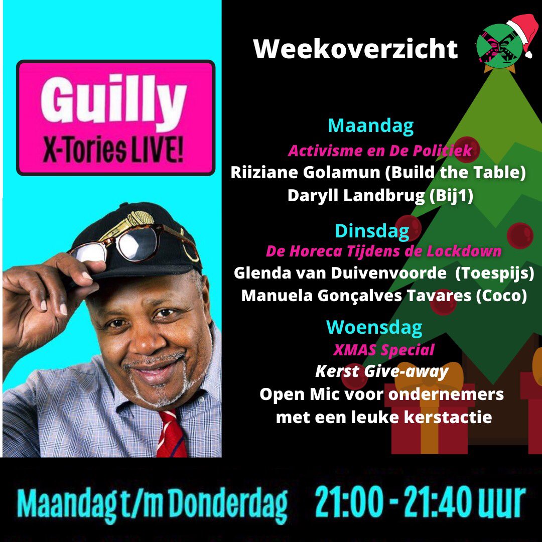 ✨🎄𝙓-𝙈𝘼𝙎-🎄✨programmering <a href="/OmroepX/">Omroep X</a> X-Tories mét open mic op woensdag 23/12! Kijk&amp;praat mee en maakt kans op een v/d kerstpakken: ✨ 1 x LUXERY PAKKET t.w.v € 250,- 🎁 2 x SUPRISE PAKKET t.w.v € 150,-🍷 1 x VERWEN PAKKET t.wv. € 75,-🕯  3 x LICHTJES PAKKET t.w.v. € 50,-
