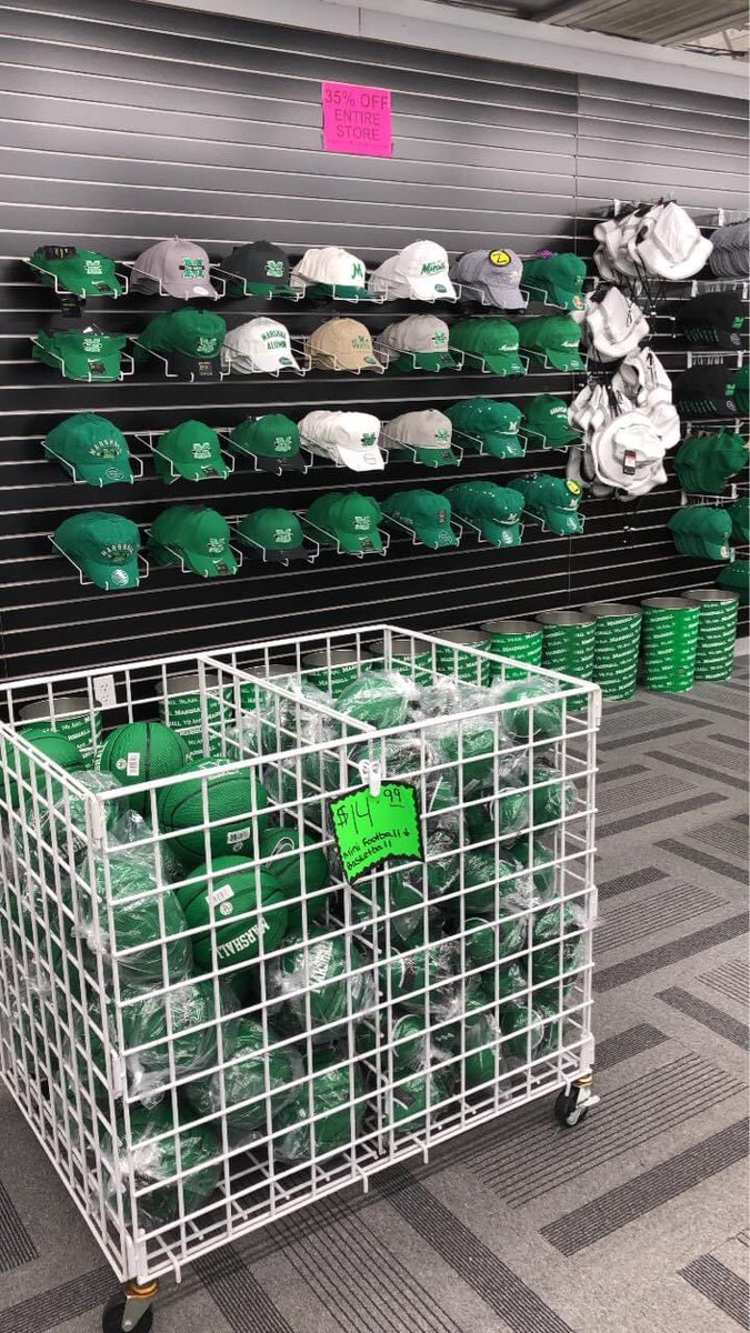 Need some last minute Marshall gifts? We still have some stuff left...beanies, scarves, pillows, socks and more! Everything is 35% off so shop in store now thru Christmas Eve. Monday-Wednesday 9-5 Thursday 9-2 #htswretail2020 #GoHerd #christmasshopping