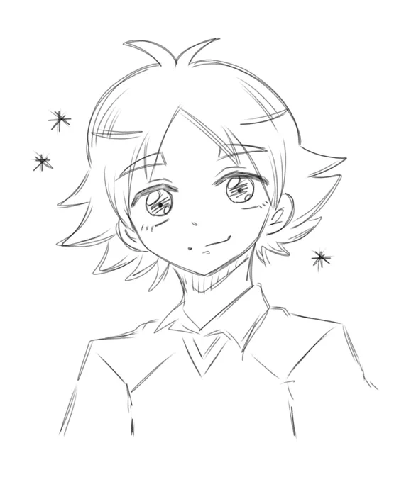 お目目あけたやつ
最初これ(←)かいたけど違う!ってなって公式見て描いた(→)ww 