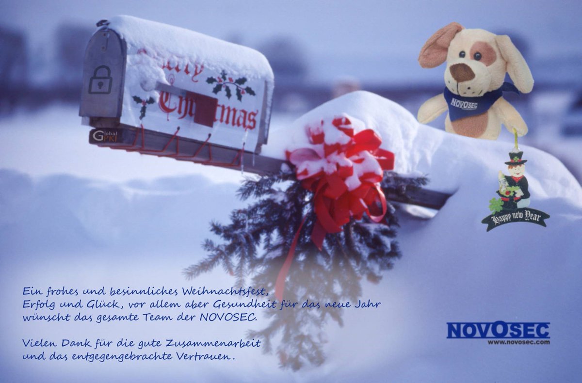 NOVOSEC_AG's tweet photo. Merry Christmas and a Happy New Year! https://t.co/cAtHhFTjfR