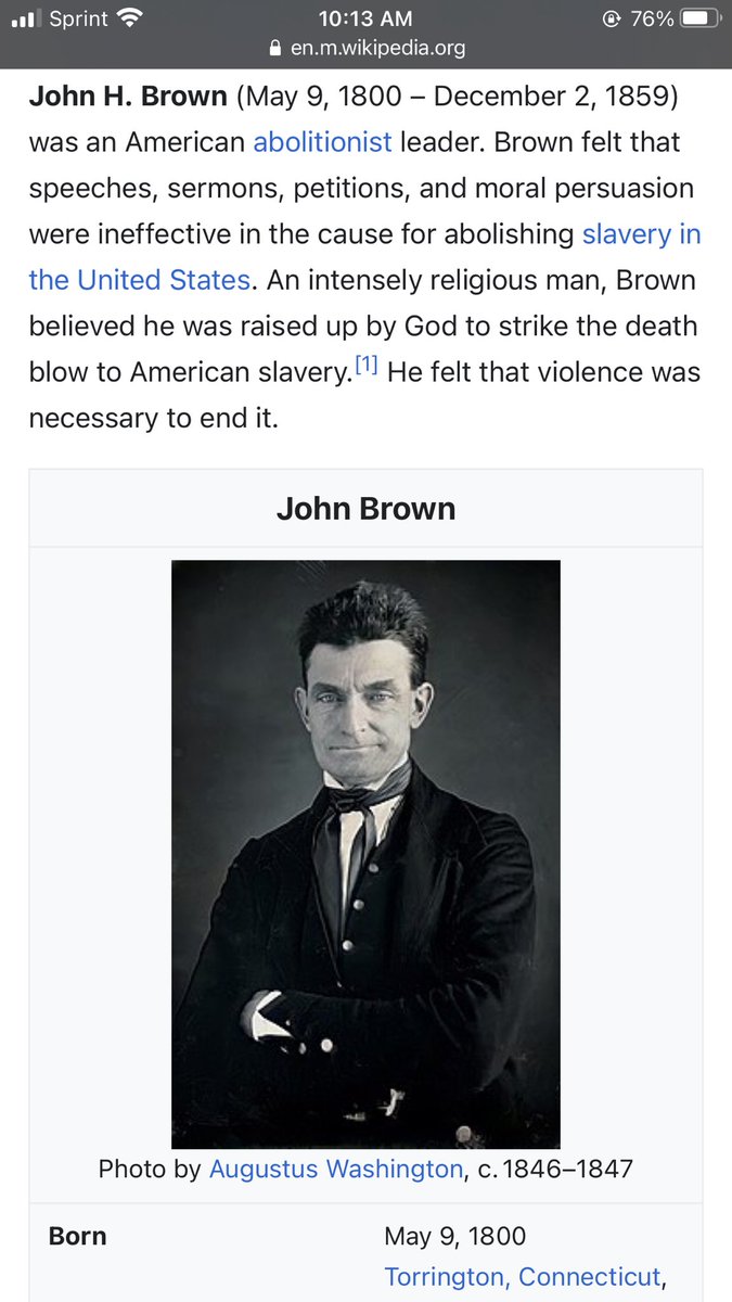 ForgetfuP's tweet image. I say confidence of John Brown 👀 mf called out pacifists in the abolish movement as all talk and demanded action, then went on to lead slave rebellions and kill slave owners, and became the first man tried and executed for treason as a result